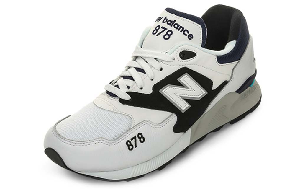 New Balance NB 878 mesh shock absorption low-cut sports casual shoes for men and women in the same black and white