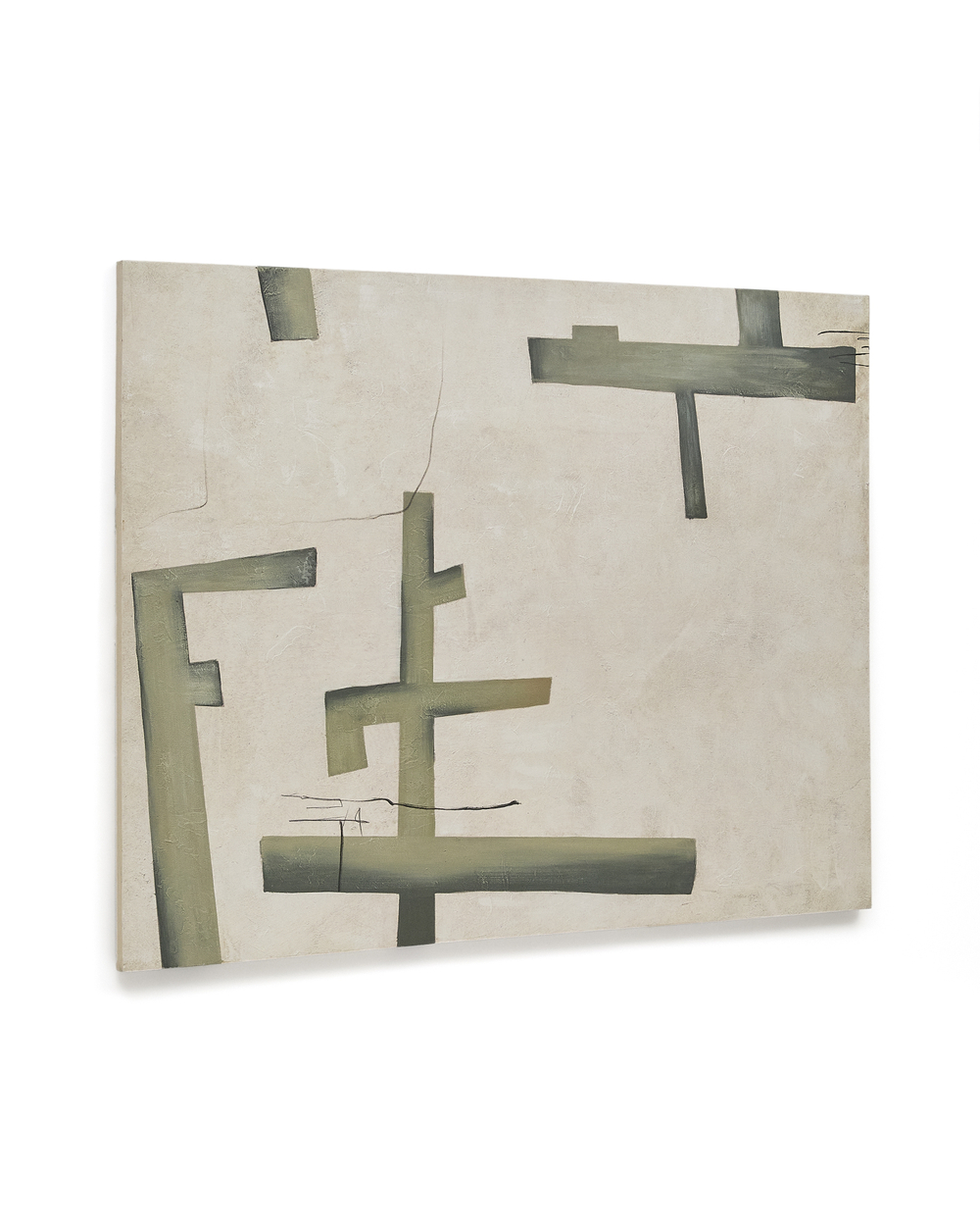 Fida Зеленый абстрактный холст 180 x 140 см