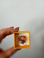 Кольцо позолоченное с цветным цирконием.Размер 18