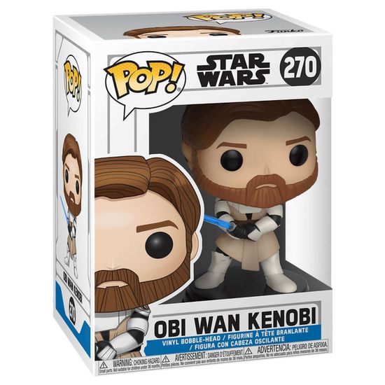 Фигурка Funko POP! Bobble Star Wars Clone Wars Obi Wan Kenobi (270) 31796 / Фигурка Фанко ПОП! по мотивам вселенной "Звездные войны", Оби-Ван Кеноби