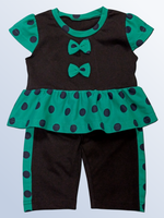 12405 Комплект для девочки кулирка черный/горх за изумруде (64-122/128)