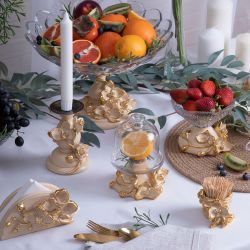 Сахарница стеклянная с крышкой Орхидея Лайм Айвори