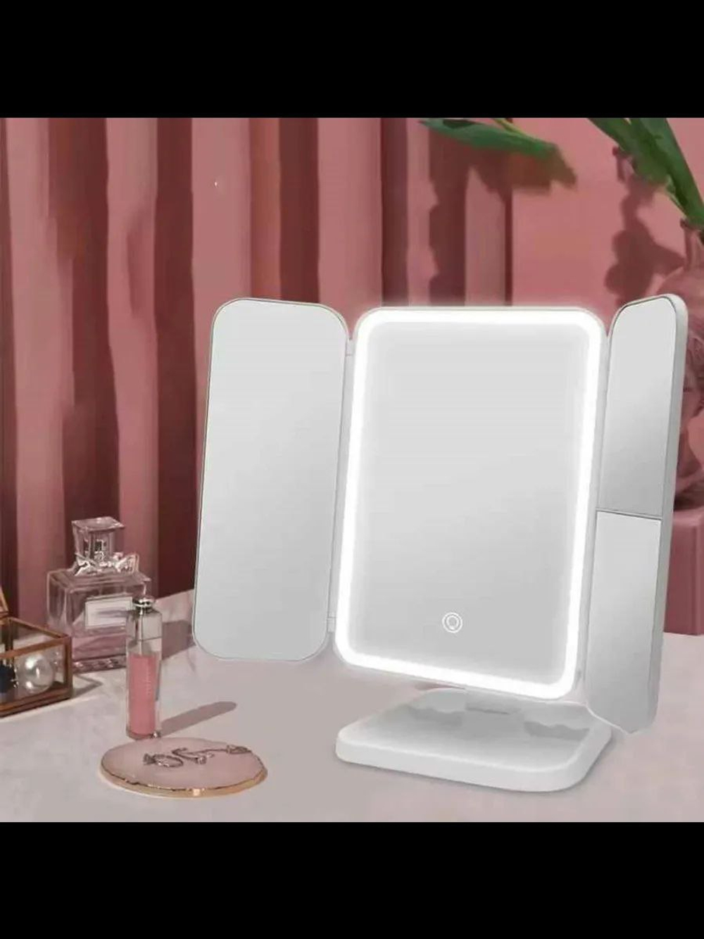 Настольное косметическое зеркало с LED подсветкой