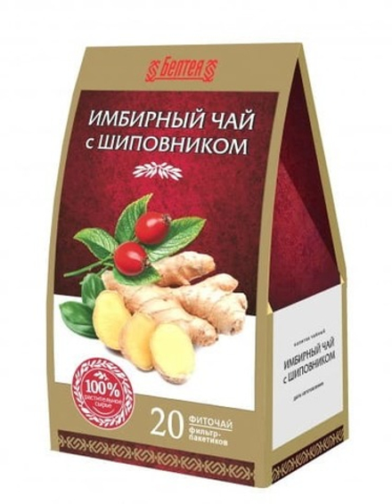 Чай Имбирный с шиповником 20пак. Белтеа