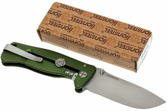 Складной нож Lion Steel "SR-2 MINI" L/SR2A GS c клинком из стали Uddeholm Sleipner®, рукоять ERGAL