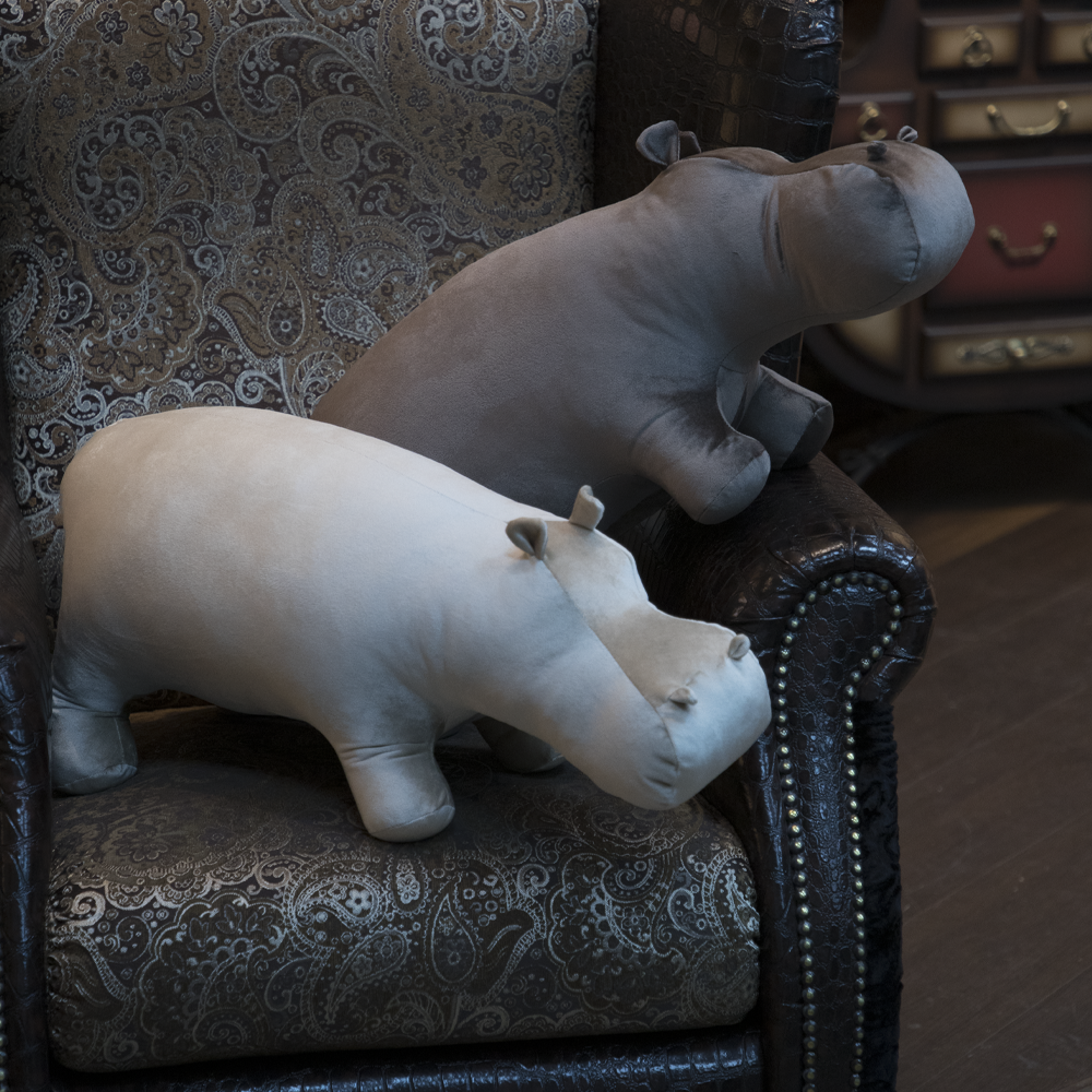 Подушка декоративная Бегемот По Кофе