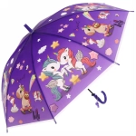 Зонт детский полуавтомат «Ultramarine - Единорожки», микс 4 цвета, 8 спиц, d-86см, длина в слож. виде 65см
