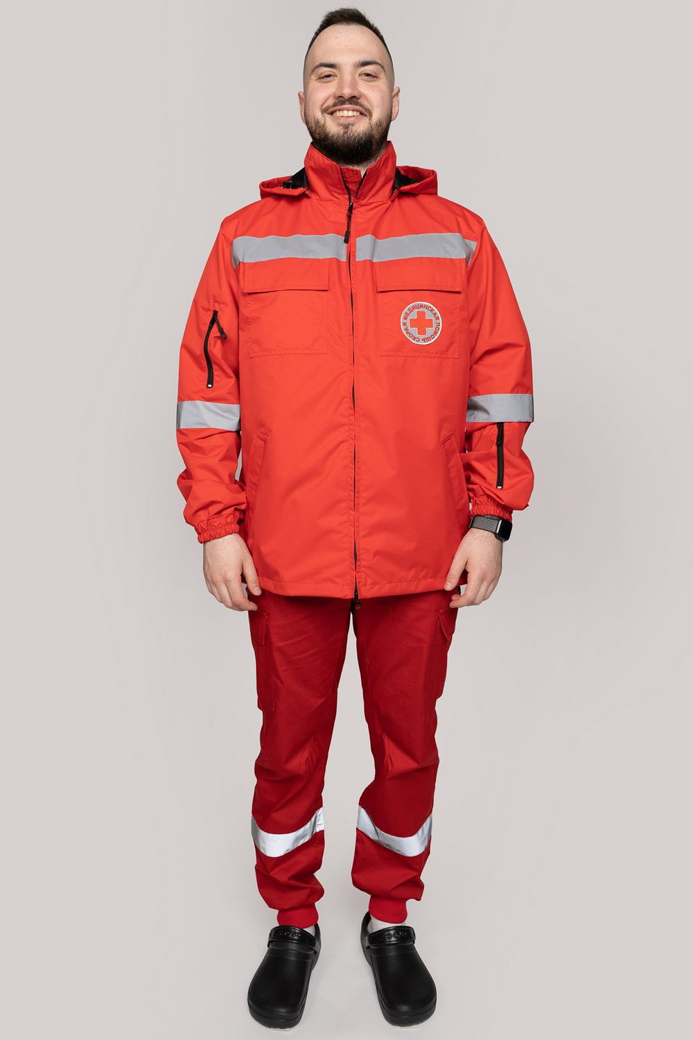 Ветровка Скорая помощь MedicLine мужская цв. КРАСНЫЙ