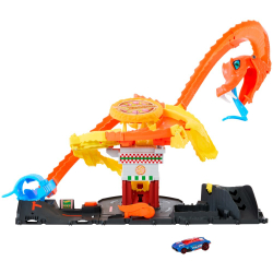 Hot Wheels - Крутящаяся пицца Спиральный автотрек Атака Кобры + машинка HTN81 / артикул   HTN81  / GTIN 194735195121