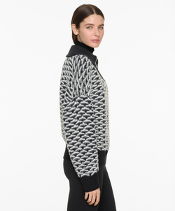 Oysho Свитер из трикотажа с застежкой-молнией, черный