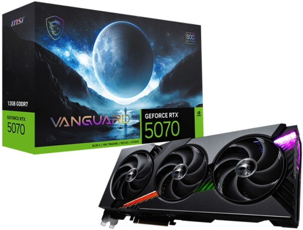 Видеокарта PCI-E MSI GeForce RTX 5070 VANGUARD SOC (RTX 5070 12G VANGUARD SOC)
