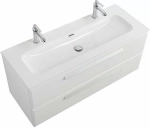 Тумба с раковиной Cezares ECO-CER-N 120 ECO-CER-N-1200-2C-SO-BO белая матовая