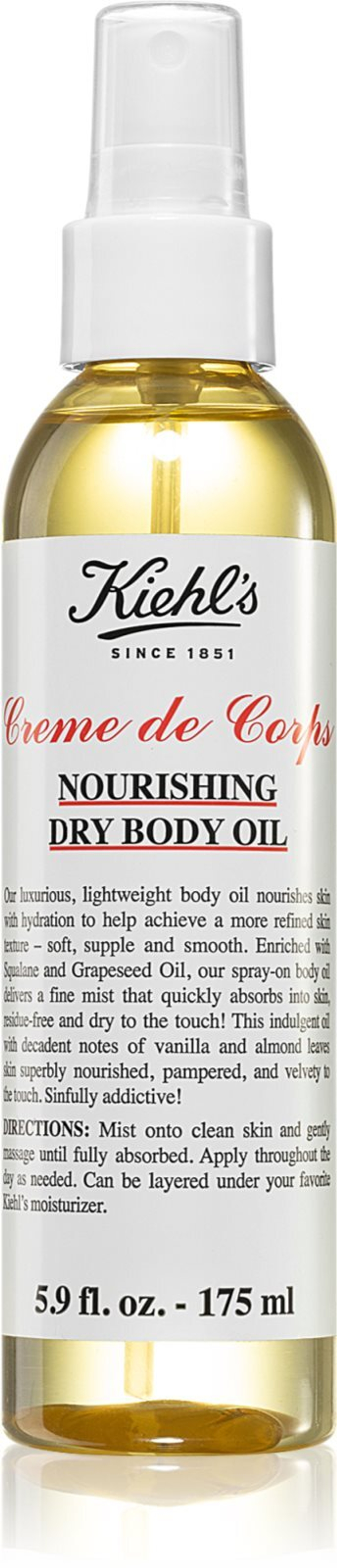 Kiehl's Creme de Corps Nourishing Dry Body Oil - питательное сухое масло для тела /   175  ml  / GTIN 3605971564000