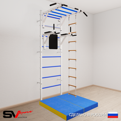 Шведская стенка Sv Sport 5424 (Турник рукоход/Брусья/Лестница/Мат 1м)