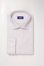 Сорочка мужская ELITA длинный рукав, цвет белый, клетка, хлопок, пэ 59011 02