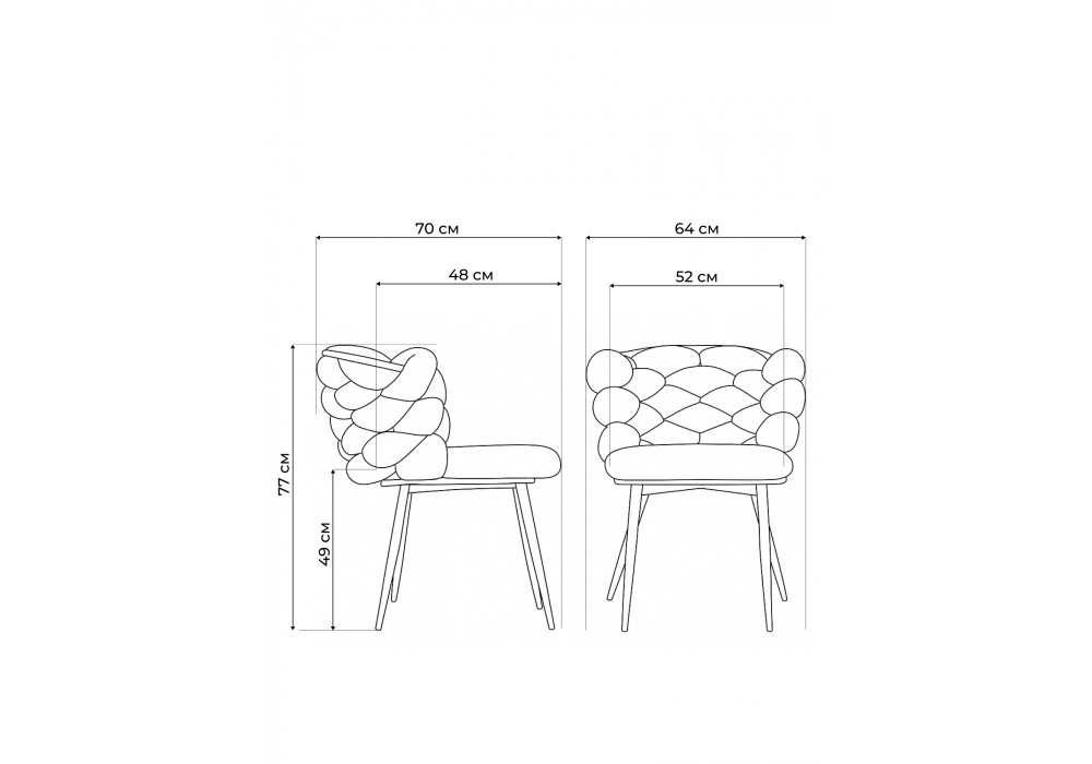 Стул на металлокаркасе Woodville Rendi gray, gold