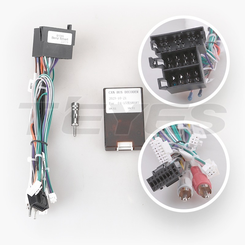 Магнитола для Smart ForTwo W451 2012-2015 (рамка с крутилками и кнопками) - Teyes SPRO+ на Android 10, ТОП процессор, 4Гб+32Гб, 4G SIM-слот