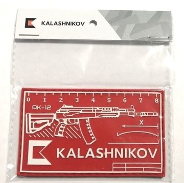 Патч на одежду линейка; Красный; EN; 90х46мм