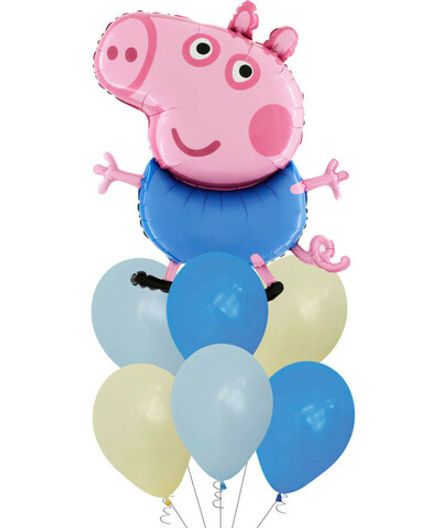 Фонтан из шаров "Брат Свинки Пеппы - Джордж"