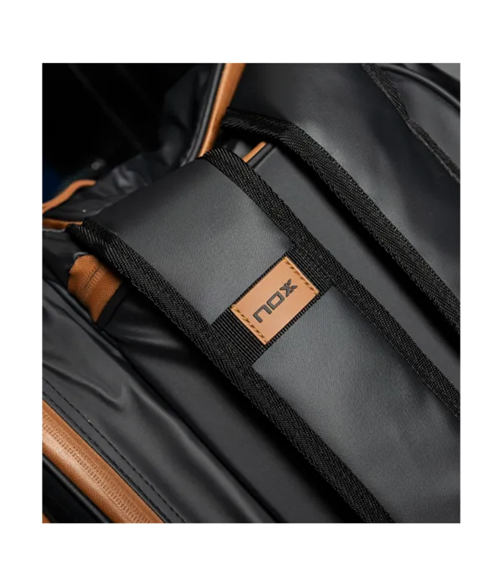 Сумка для падел NOX Luxury Open Series Negro-Marron 2024 термо-5 ракеток