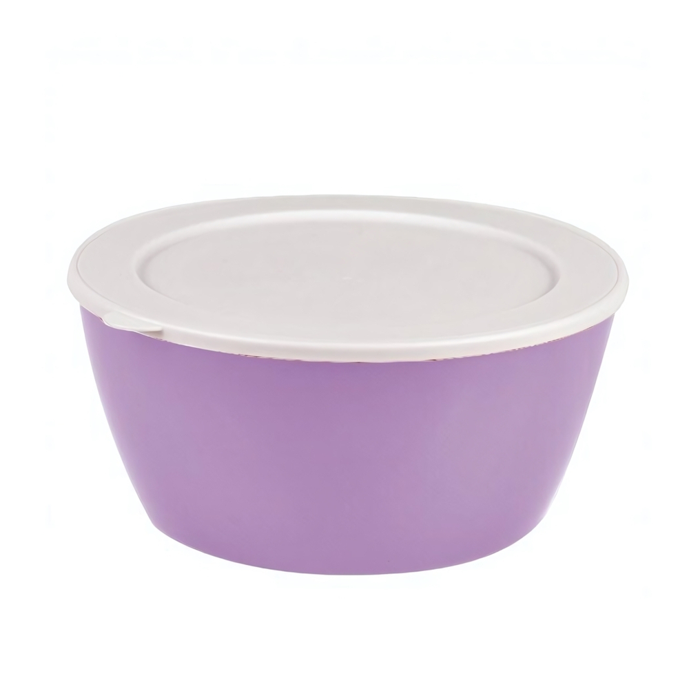 Чаша - миска с крышкой 3 л цвет сиреневый
