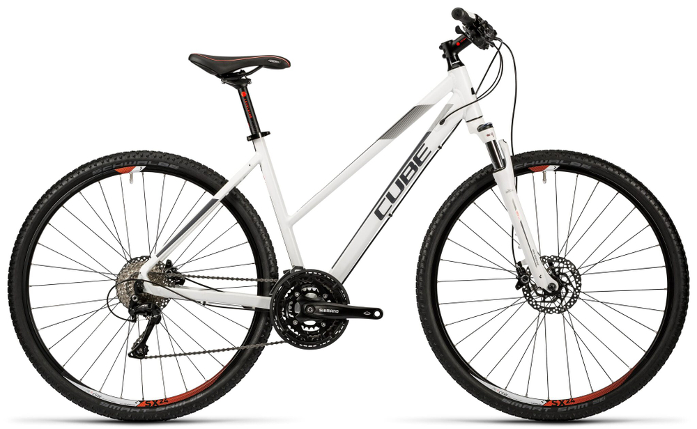 Велосипед Cube 2016 NATURE PRO Lady white´n´black´n´flashred 50