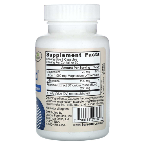 Jarrow Formulas, Vegan MagMind, Stress Resistance, 60 растительных капсул