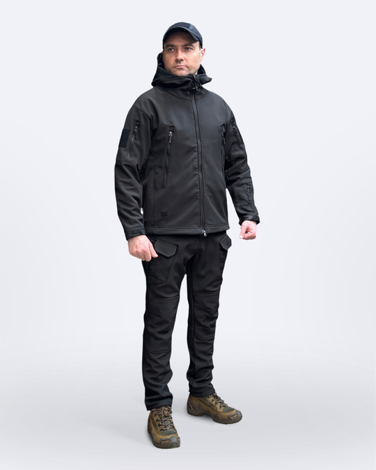 Демисезонный костюм СофтШелл Чёрный