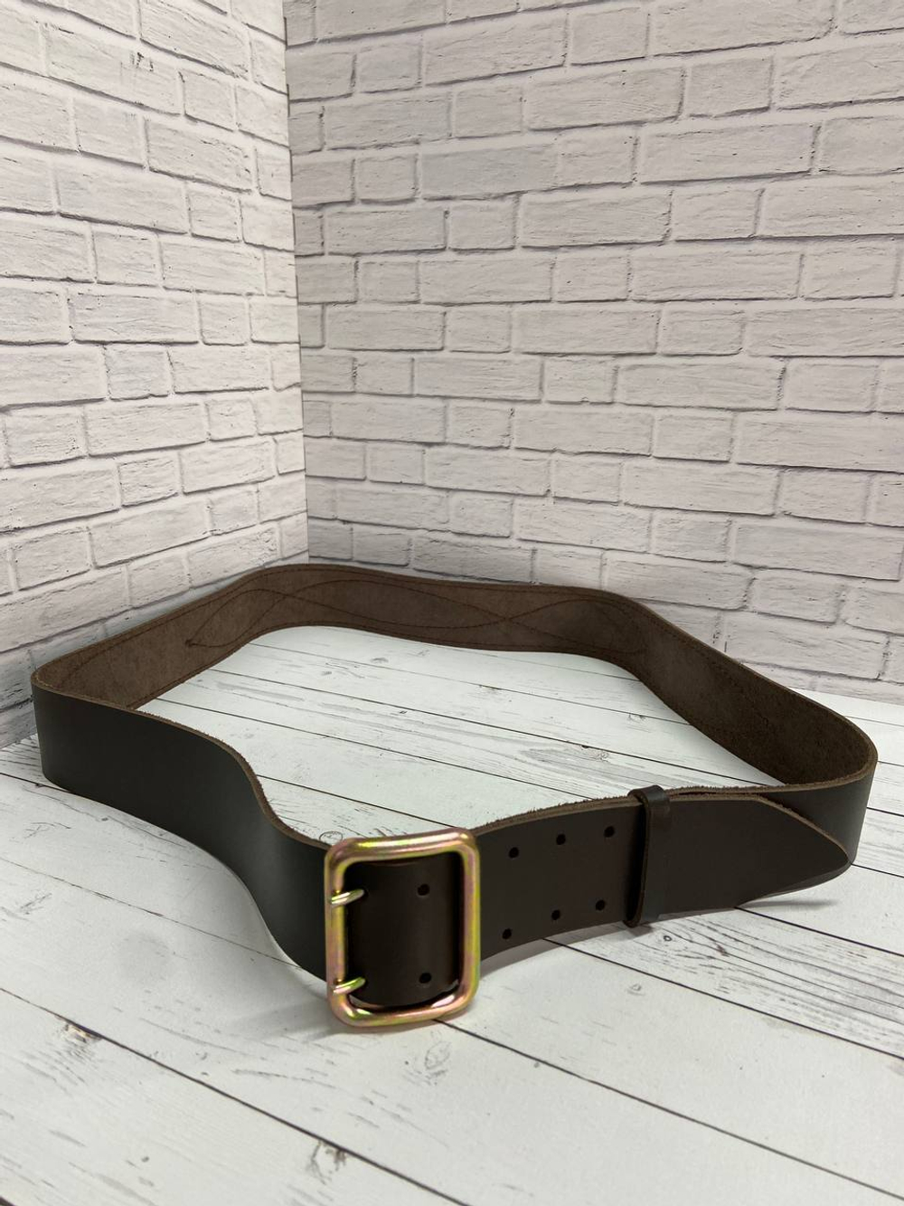 Офицерский ремень / коричневый