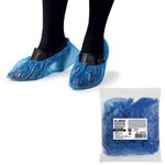 Бахилы КОМПЛЕКТ 100 штук (50 пар) в упаковке, ПРОЧНЫЕ, 39х15 см, 4 г, ПНД, LAIMA, 103425