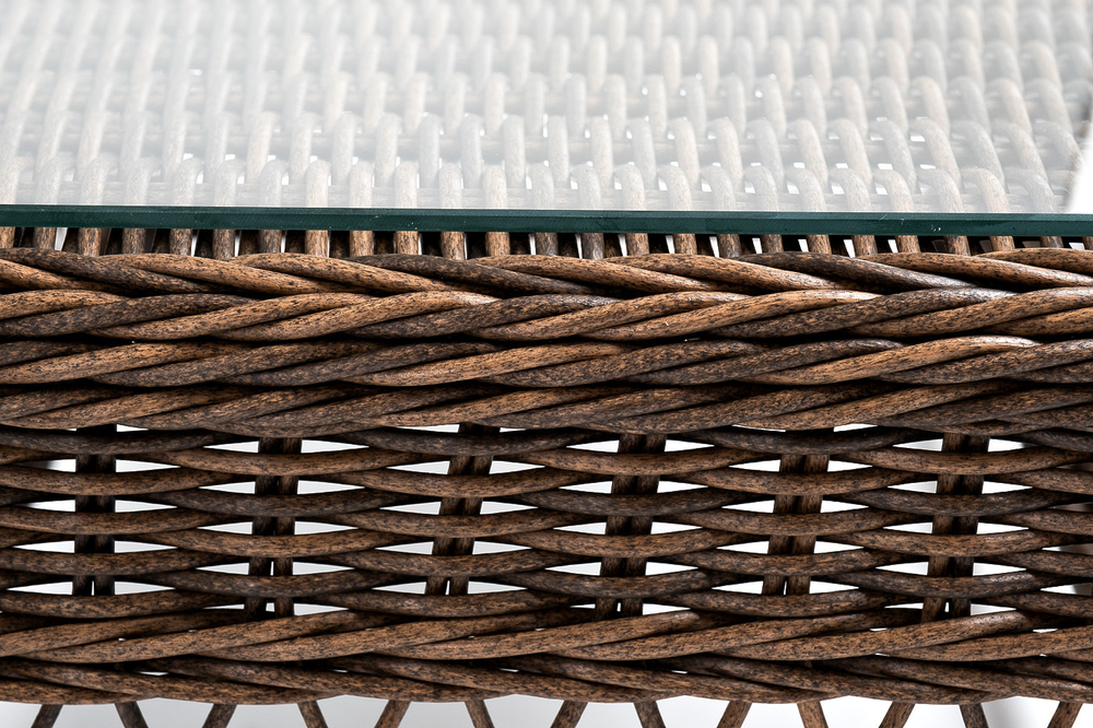 "Гранд Латте" стол журнальный из искусственного ротанга, цвет коричневый