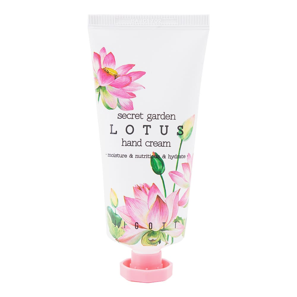 [Jigott] Secret Garden Lotus Hand Cream - Крем для рук с экстрактом лотоса, 100 мл