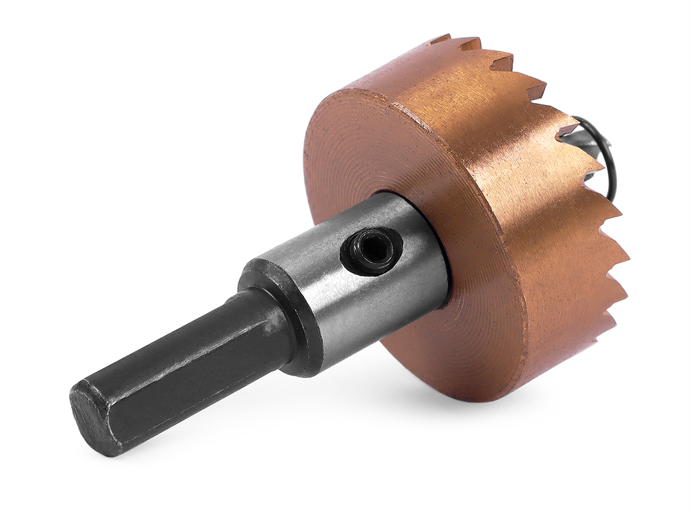 HSS-TiN коронка MESSER 32мм с центр. сверлом и толкающей пружиной для  лист. материала  до 2 мм ц/х