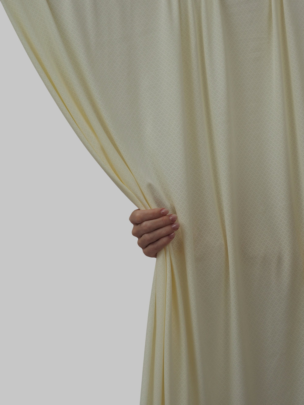 Микрофибра бельевая ажурная матовая эластичная светло-желтая