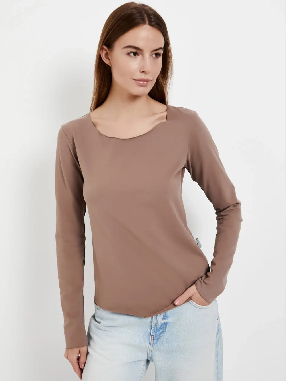 Лонгслив Базовый Мокко