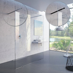 Душевая перегородка Ravak Walk-In Free 140 GW9FM0C00Z1 профиль Хром стекло Transparent