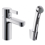 Смеситель hansgrohe Metris S для раковины с гигиеническим душем, хром 31160000