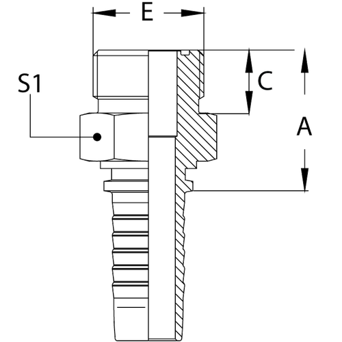 Фитинг DN 10 ORFS (Ш) 13/16