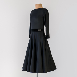 черное рейтинговое платье для бальных танцев