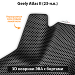 Автомобильные коврики ЭВА с бортами для Geely Atlas II (23-н.в.) полный привод
