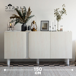 Дизайнерская тумба Ола 3 двери на ножках, 150х40х75 см