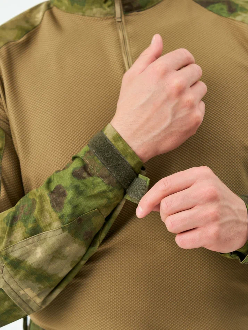 Рубашка боевая тактическая GEN 3 COMBAT ATACS FG (ГЕН 3 КОМБАТ АТАКС ФГ), рипстоп нейлон + хлопок (50%*50% NYCO) ИКР, цвет ATACS FG (МОХ), мужская, MIMICRYA