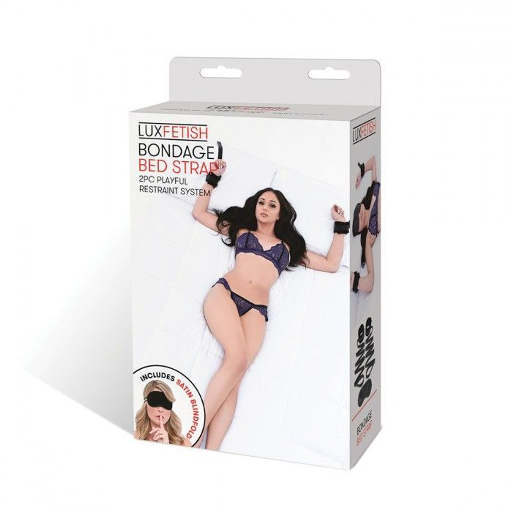 Манжеты на кровать Lux Fetish Bondage Bed Strap, мягкая подкладка