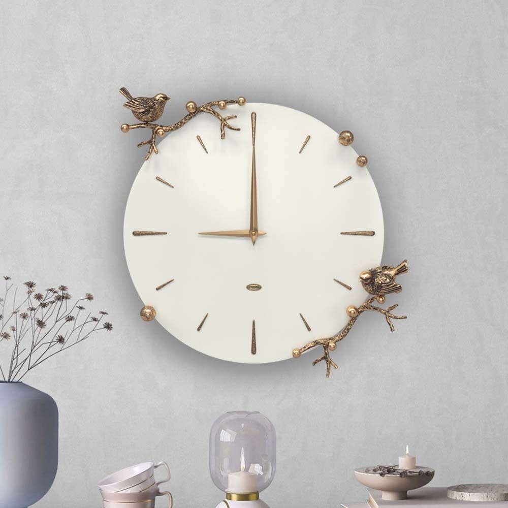 Часы настенные Терра Колор Белый опал Амбер