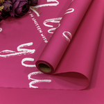 Пленка В рулоне 10 м х 58 см "I like you" (Малиновый)