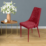 Стул CONNOR LUXE, бархат винно-красный 16/конус