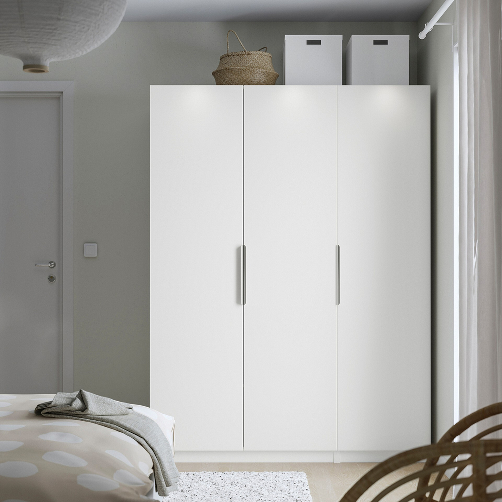 Распашной шкаф PAX FORSAND IKEA (белый) (с полками)  170*45*240