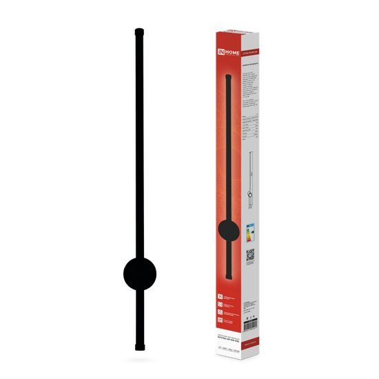 Бра ESTETIKA ART-80B-40BL 15Вт 4000К 1050лм 800х60х98 Черный IN HOME SALE