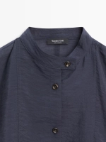 Бомбер с воротником-стойкой и пуговицами - MASSIMO DUTTI