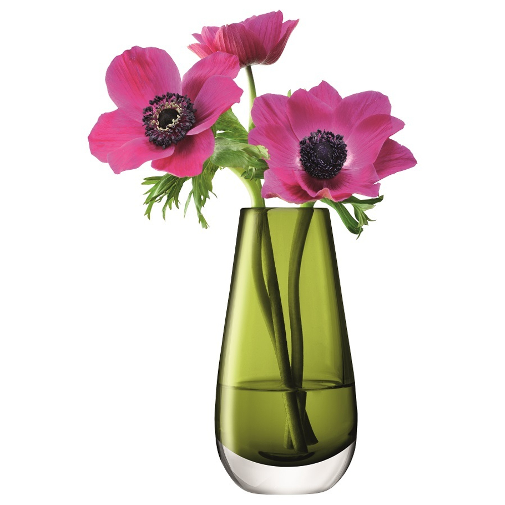 Ваза в форме бутона Flower Colour 14 см зелёная LSA International